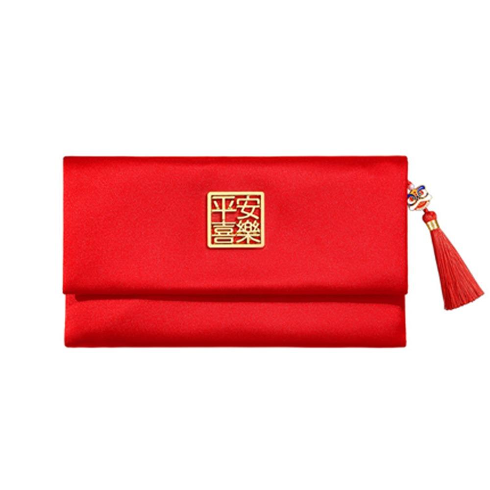 Chinese Style New Year Red Envelope Traditional with Tassel Wedding Money Pocket Bless Words HongBao Red Packet Spring Festival