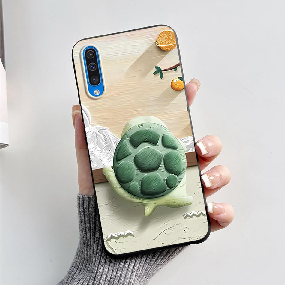 For Samsung A50 A50S A30S Case Cartoon Soft Liquid Silicone Full Protection Phone Back Cover For Galaxy A 50 50S 30S Funda Shell