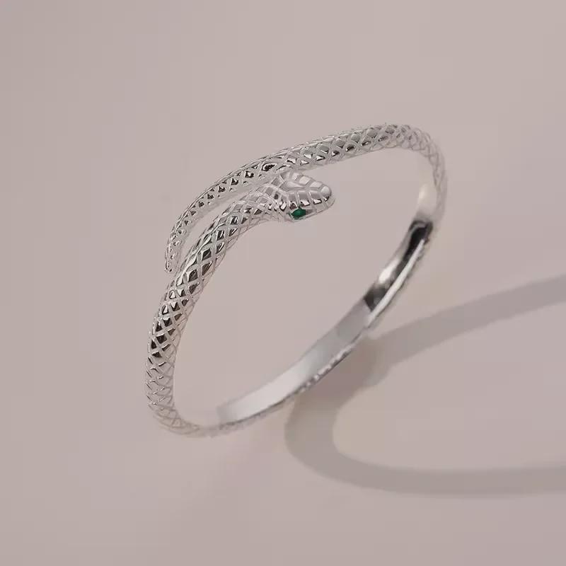 "925 Silver-Plated Snake-Shaped Bracelet: Women's Autumn & Winter Jewelry, Perfect New Year Gift"