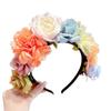 Simulation Flower Floral Garland Colorful Bridal Crown Fairy Children Flower Headband  Girls