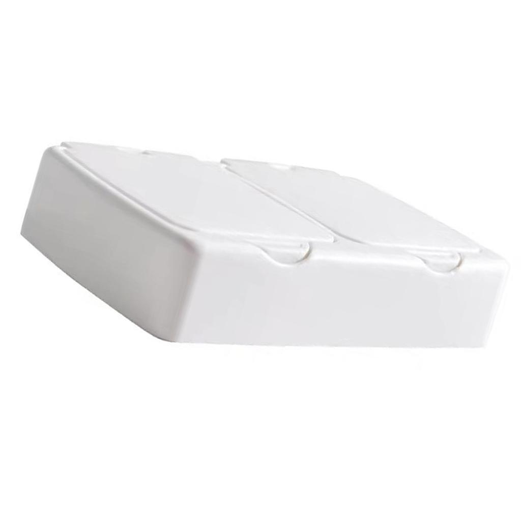 2 Slot Cotton Swab Box Plastic Mulitfunctional Cosmetic Cotton Pads Holder Organizer with Lid for Travel Bathroom
