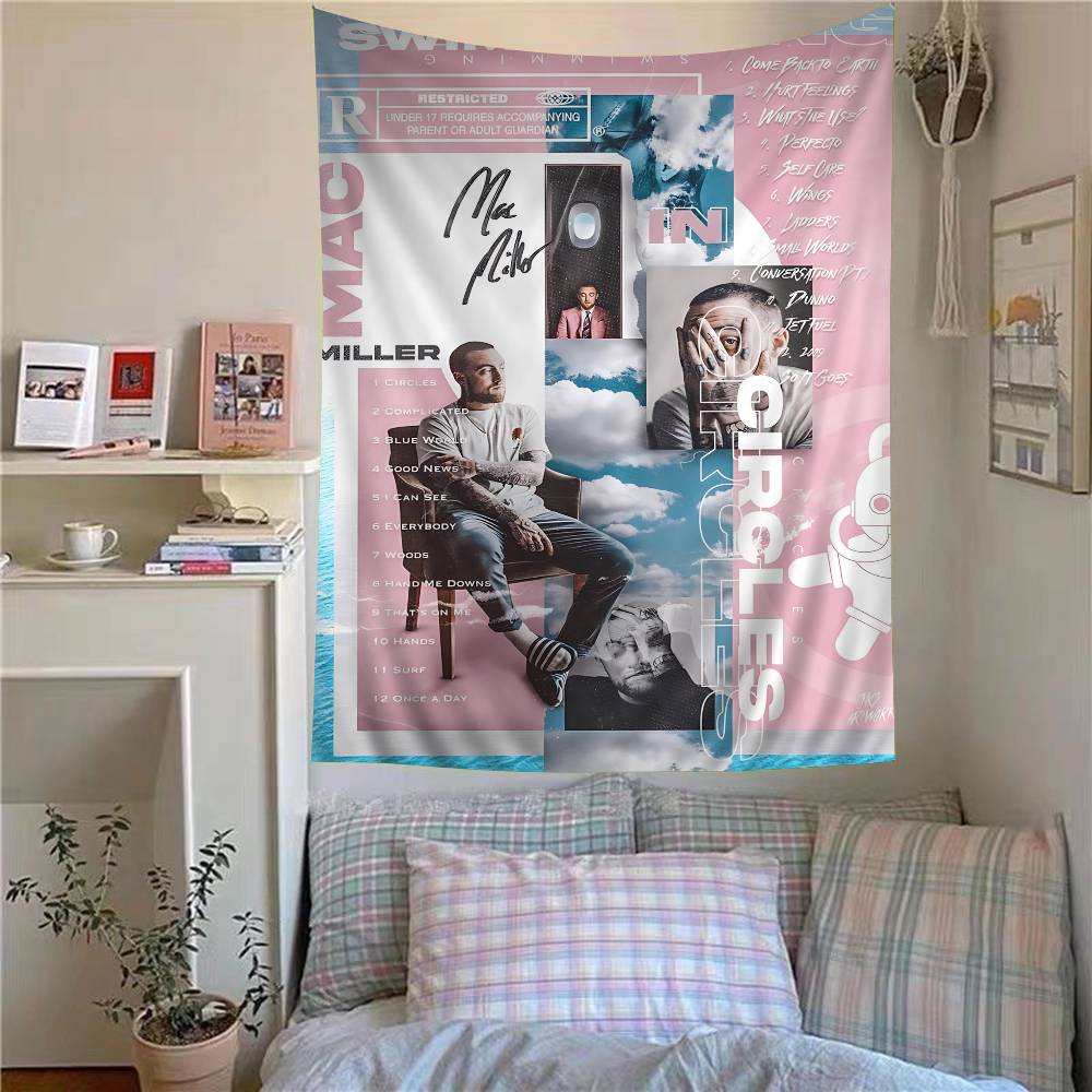 Singer MMac Circles Miller Colorful Tapestry Wall Hanging Hippie Flower Wall Carpets Dorm Decor Japanese Tapestry