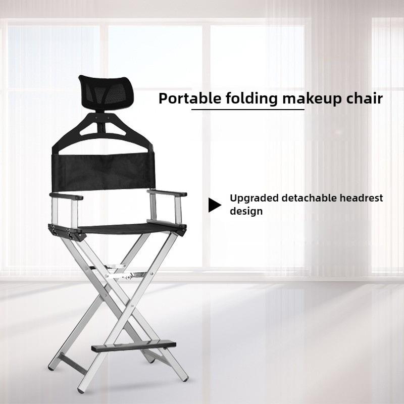 Modern Outdoor Beach Chairs Garden Table Side Folding Chair Movable Makeup Handrail Chair Multifunctional Portable Stool