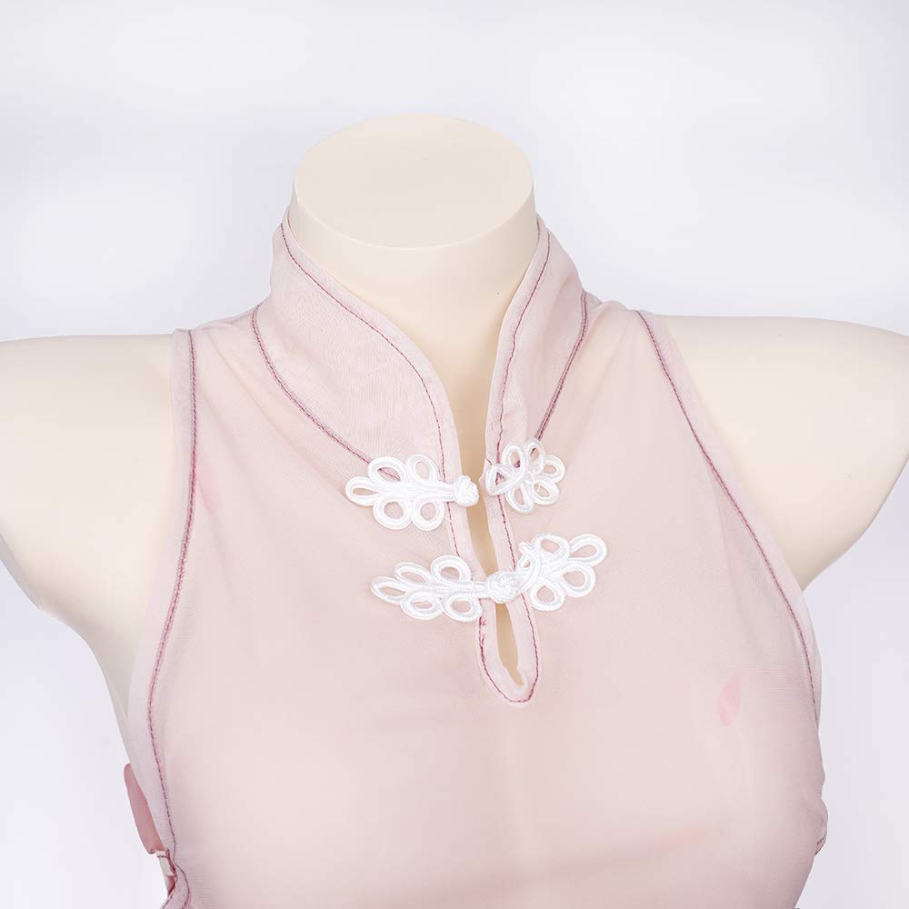 Sexy Chinese Cosplay Baby Doll Chinese Dress Style Chinese Clothes Pajamas Cute Floral Pattern Lingerie Sheer Slip See Through Transparent One Size