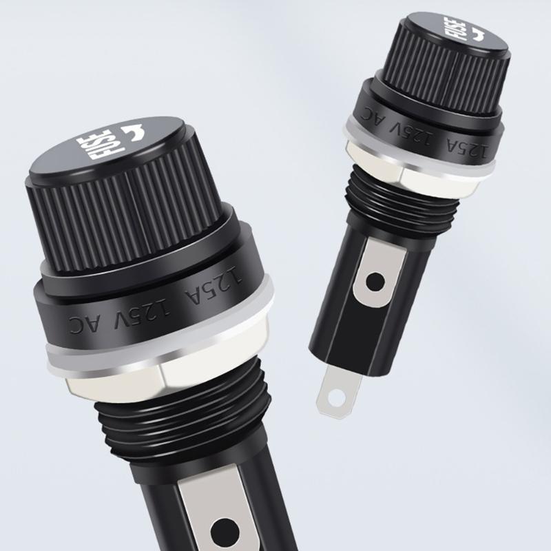 5Pieces Glass Tube Fuses Holders With Premium Coppers Components Suitable For DIY Enthusiasts And Electronic Engineers