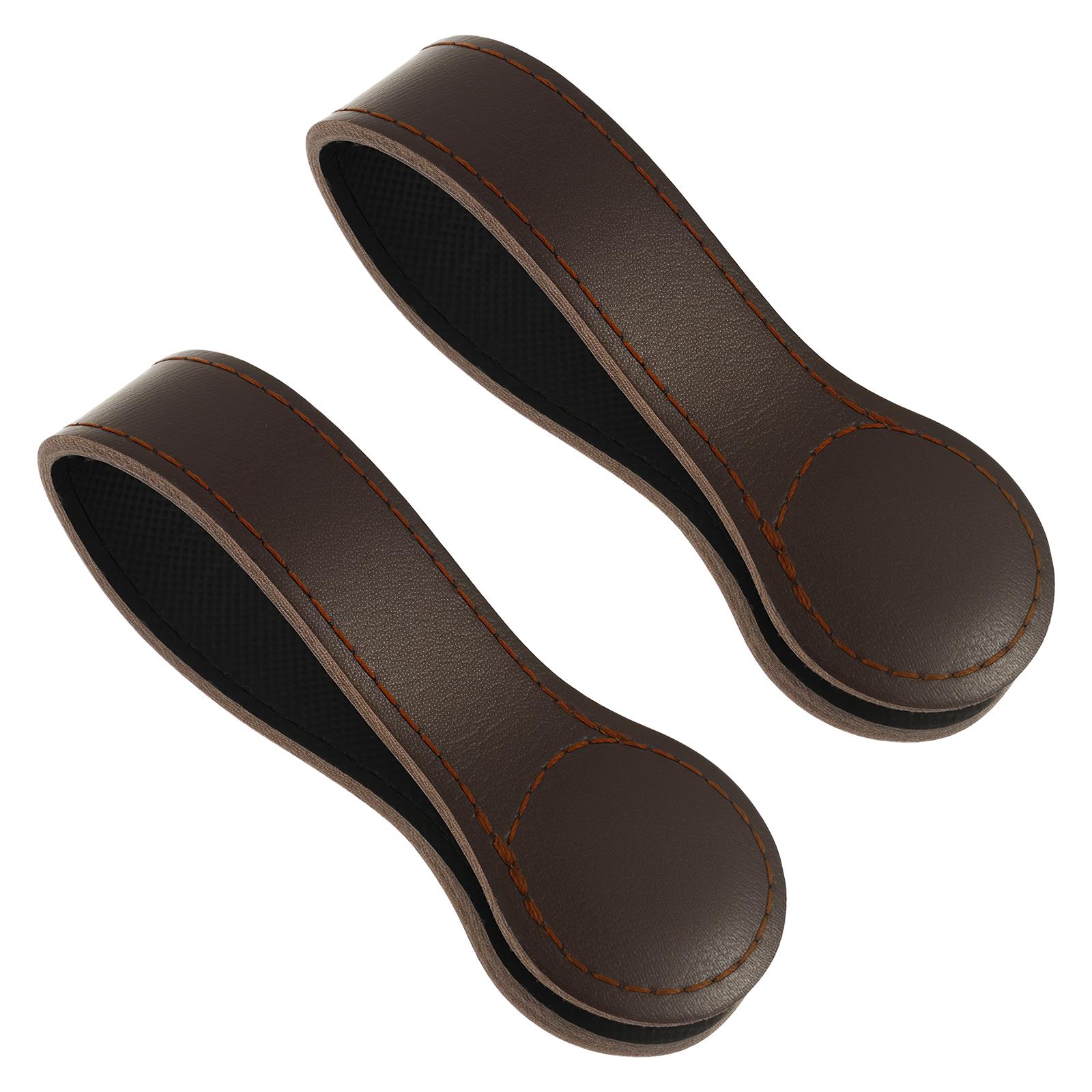 

2 шт. Кожаный зажим для банного полотенца Многофункциональная вешалка для полотенец Легкий доступ Зажим для банного одеяла Экономия места Вешалка для одежды для ванной комнаты