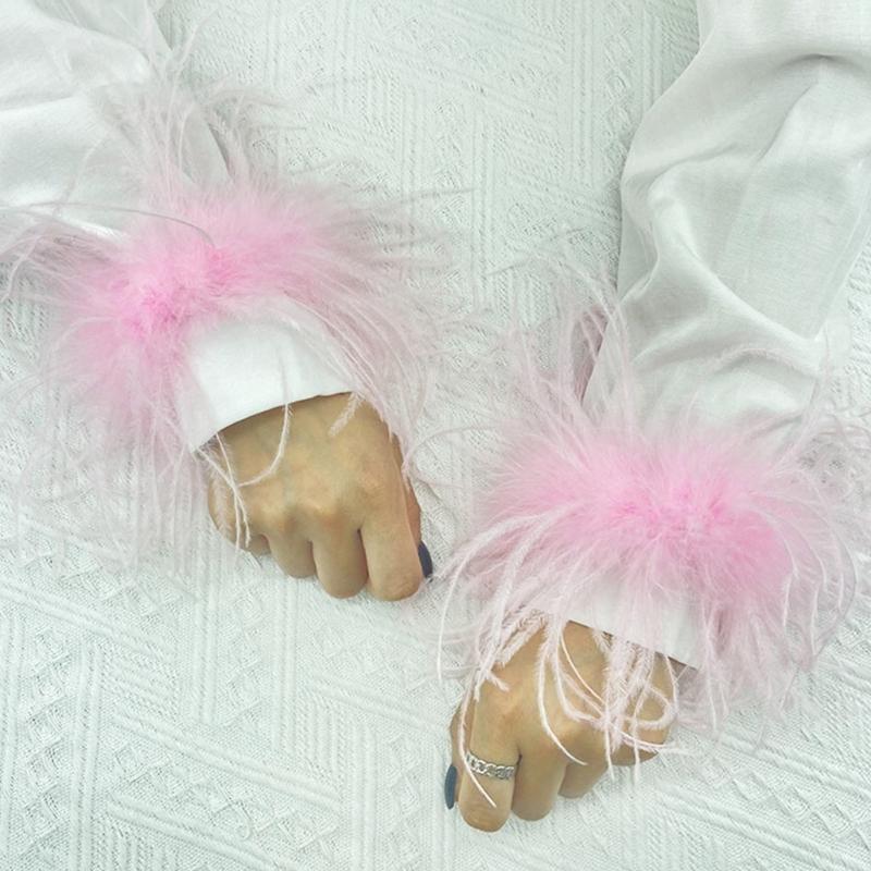 Feather Slap Bracelet Wrist Feather Cuffs Feather Wristband Women Hair Accessories Sexy Wristband Bracelet