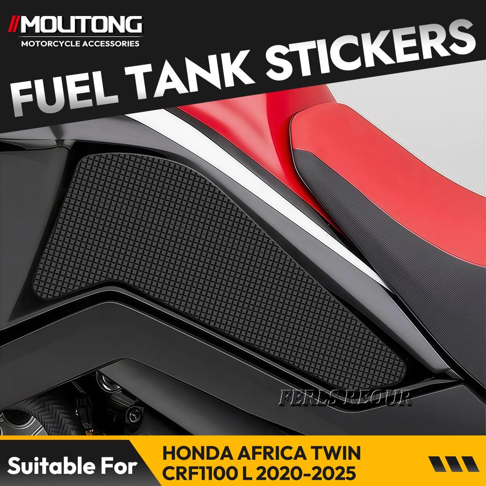 Stilvolles Silikon Tankpad Rutschfeste Dekorative Abdeckung für HONDA AFRICA TWIN CRF1100 L 2020-2025 Motorrad Aufkleber