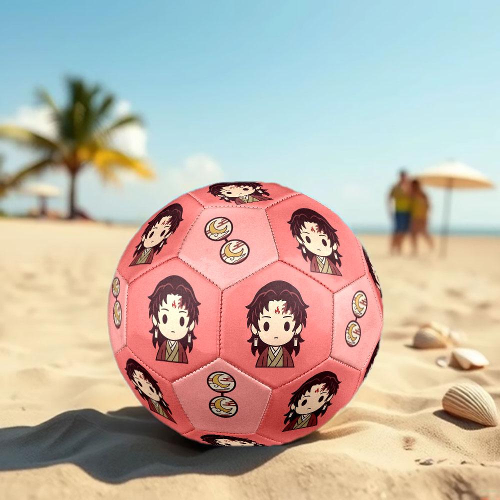 1pc Demon Slayer Kimetsu no Yaiba Soccer Ball Size 5 Indoor Soccer Ball Fashion Colorful Backyard Game - Great For Sports Fans Gift HE17