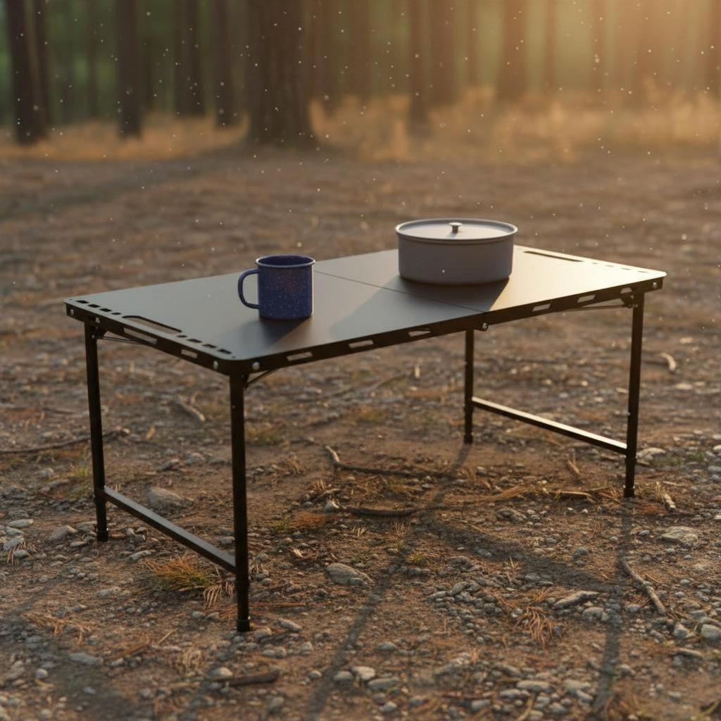 Folding Table Includes Storage Bag Lightweight Carbon Steel