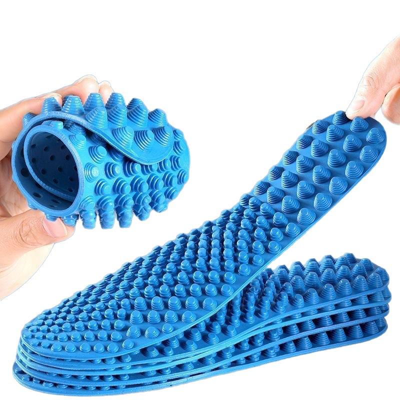 Blue Acupressure Mat with Pebble Foot Massage for Pain Relief
