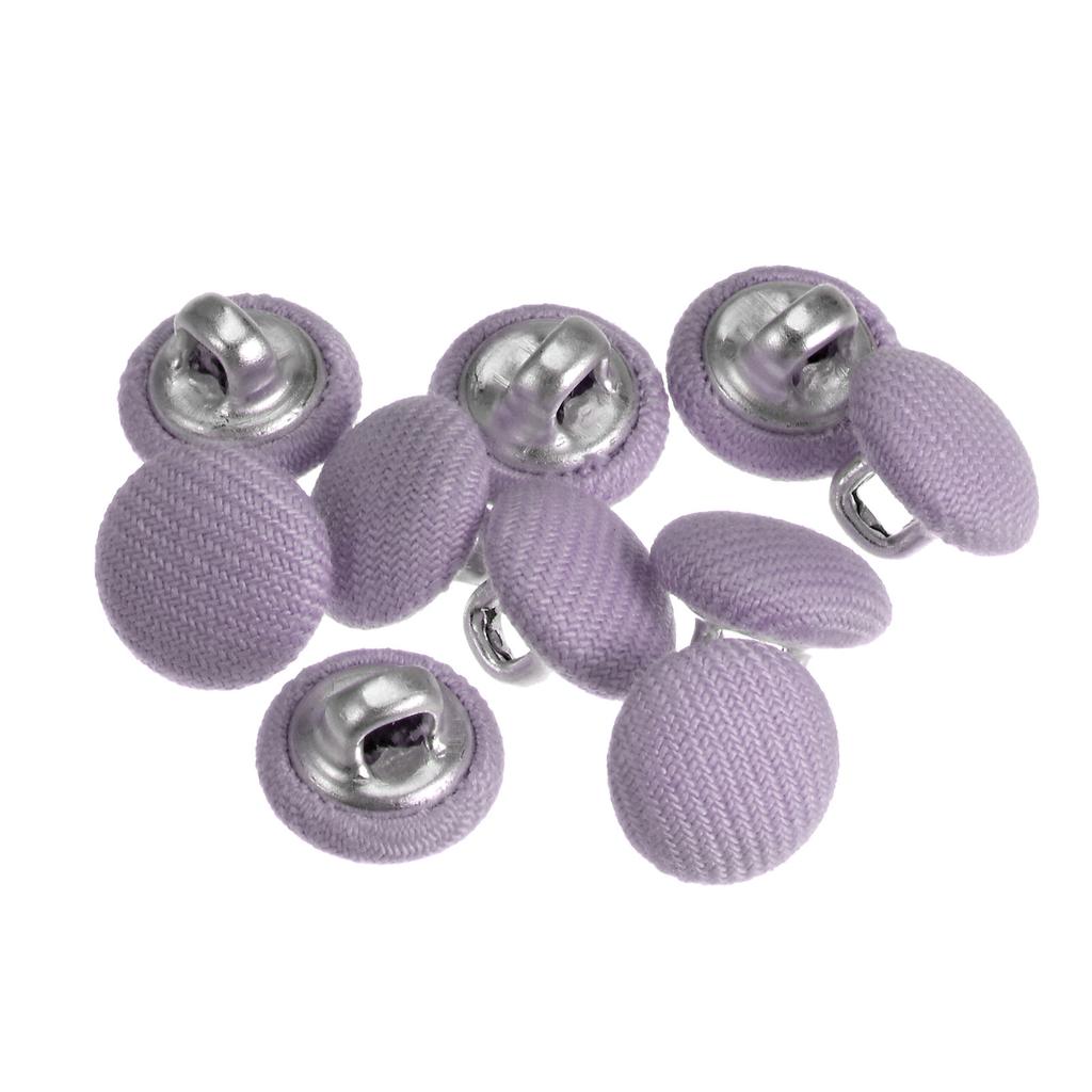 10pcs Fabric Cloth Covered Button 10/15/18mm Metal Shank Round Sewing Buttons for Suits Dress Shirt Coat Clothing Decor