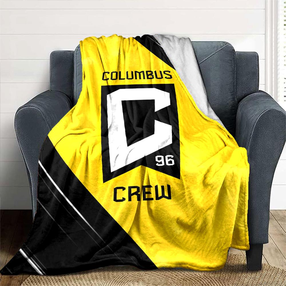Columbus Crew SC Print Flannel Blanket High Quality Warm Comfortable Cover for All Seasons Perfect for Gifts Home Decor