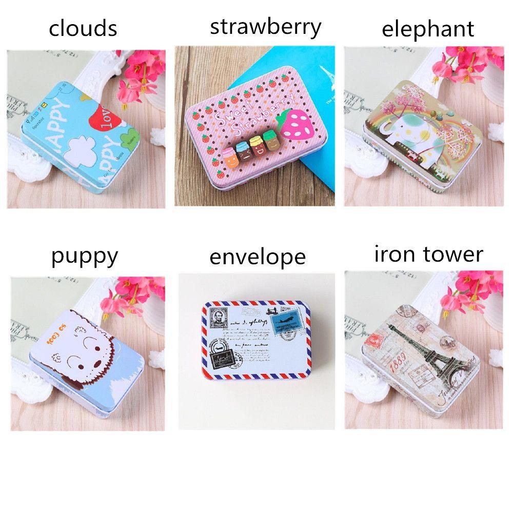 Organizer Box Iron Hairpin Jewelry Box Mini Cartoon Storage Boxes Dustproof