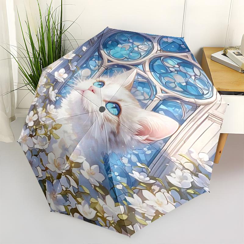 

1pc Floral Fantasy Elegant Automatic Folding Umbrella with 3-Fold Design, Perfect for Outdoor Adventures & Festive Occasions!C090