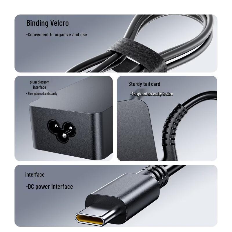 llano 65W USB-C Laptop Charger for Lenovo ThinkPad