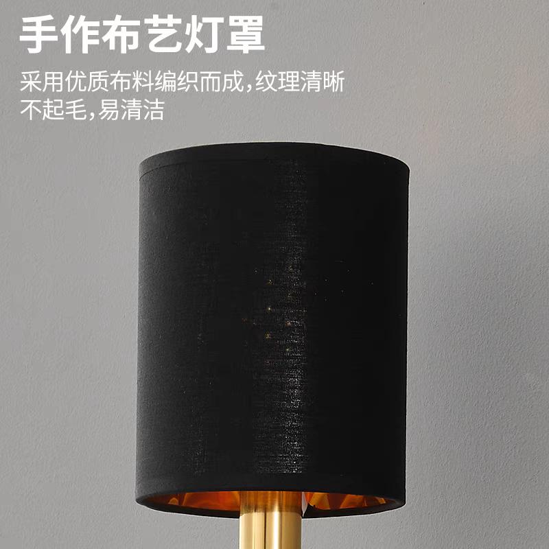 Full Copper Wall Lamp Luxury Living Room TV Background Wall Light Bedroom Bedside Lamp Simple Retro Staircase Lamp LED Lighting