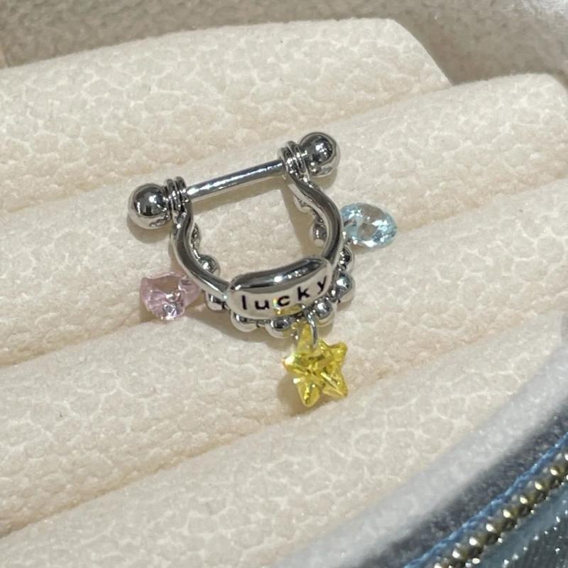 Clou d'oreille en forme de croix Zircon brillant Boucle d'oreille à clou tendance Pour femmes Accessoires de Piercing Corporel