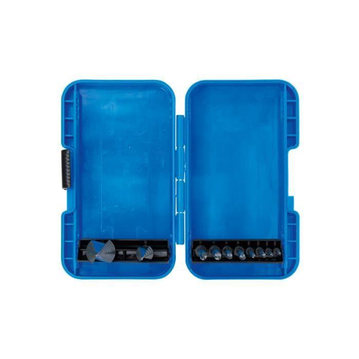 Jeu de forets étagés et hélicoïdaux BGS TECHNIC - HSS - 10 pcs - 1686