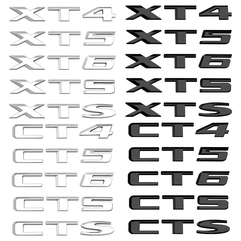 ABS Rear Tail Trunk Emblem Car Letter Logo Fender Side Stickers For Cadillac CT4 CT5 CT6 CTS XT4 XT5 XT6 XTS ATS AWD 25T 28T 40T