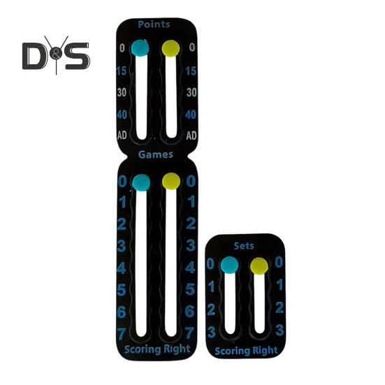 2 ks Počítač skóre pro tenisovou raketu a padel Snadno namontovatelný Malý počítadlo skóre Přenosný Sledovač bodů pro Zaznamenávání Bodů Her Setů