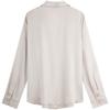 Calvin Klein Casual Minimalist Button-Down Glossy Smooth Home Pajama Top Women Tops Beige QS7297