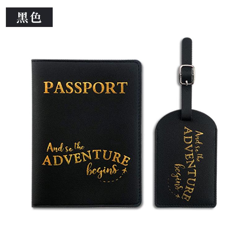 Suitcase Check Card Passport Cover Leather Custom Couple Wedding Passport Bag Luggage Tag Custom