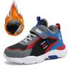 Winter Children's Fashion Sneakers Boys Plush Sports Running Shoes Warm Outdoor Lightweight Shoes for Kids Casual School Shoes