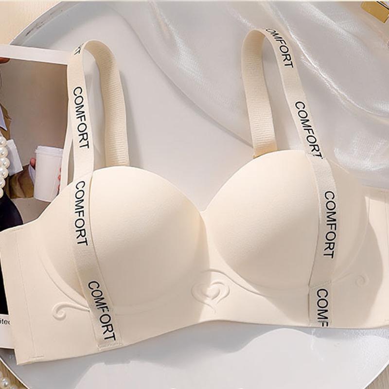 חזיית הדפסת אותיות חלקה ללא ברזלים חזיית נשים נוחה ומאספת תחתונים סקסיים מתכווננים