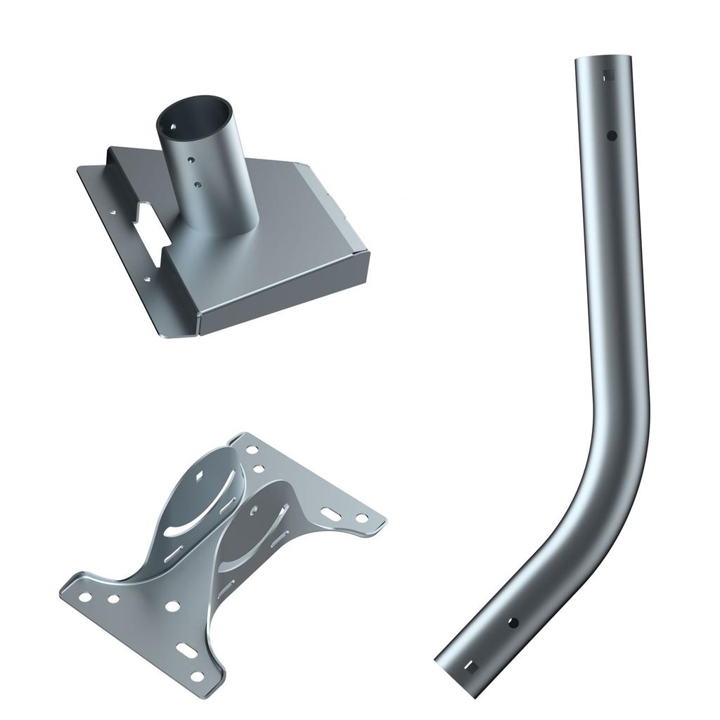 Adjustable Long Wall Mounting Kit Adjustable Roof Bracket Mount Elbow Pipe Adapter Support Accessories Easy Installation