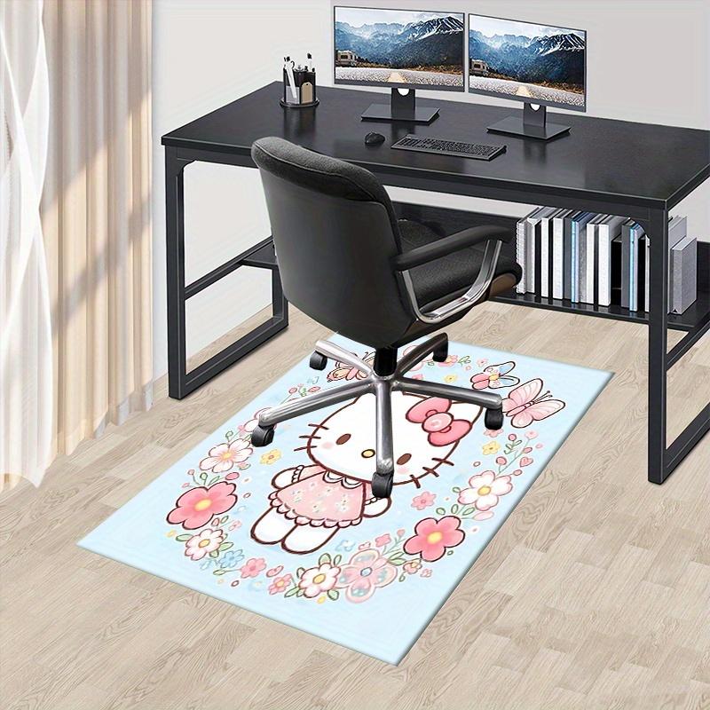

Office Rug Hello Kitty, Floral Anti-Slip Rug, Machine Washable for Living Room, Bedroom, Office, Multiple Sizes, Bedroom Mat, Decorative Mat, Durable 60cm by 90cm