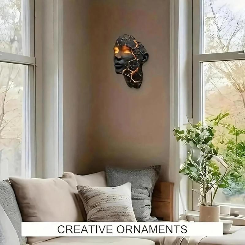 Wall Lamp Plastic Construction Soft Illumination Cracked Souls Design Ideal For Bedrooms Hallways Offices Decorative Lamp