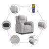 Massage Chair Cloud Gray Fabric