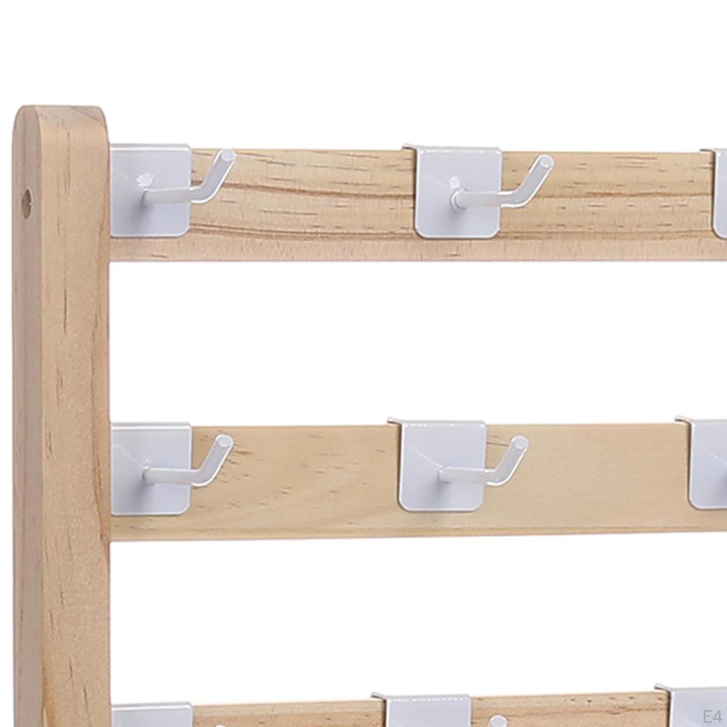 Schmuckständer mit abnehmbaren Haken, Ohrringkarten Halskette Armband Schlüsselanhänger Vitrine