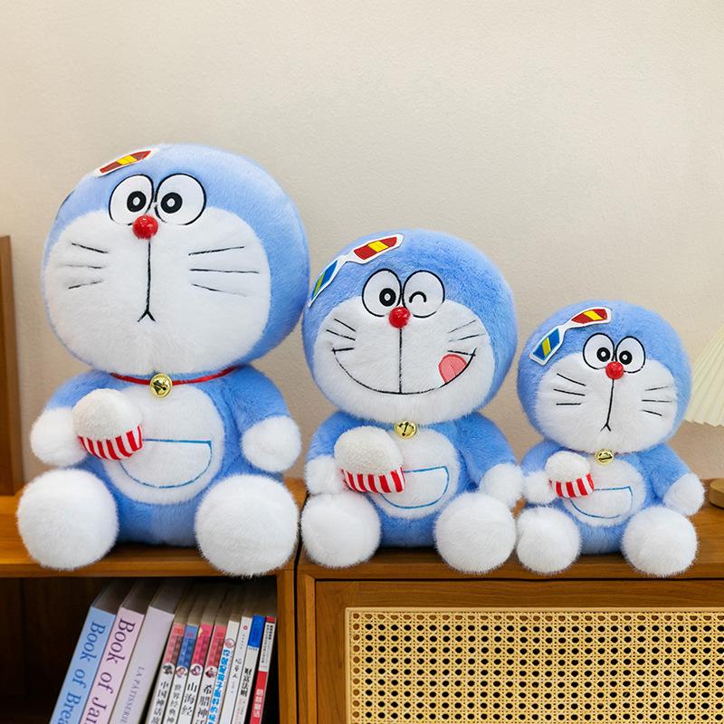 Cartoon Anime Doraemon Plush Toy Cute Big Size Dessert Popcorn Doraemon Soft Stuffed Doll Kawaii Girl Throw Pillow Birthday Gift