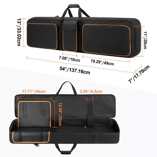 LoDrid Keyboard Case, 88-Key Soft Keyboard Bag, Digital Piano Case with 6 Non-Slip Mats