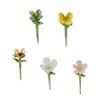 Mini Glass Flower Artificial Creative Decor Floral Figurine for Women Girls Birthday Home Thanksgiving Desktop