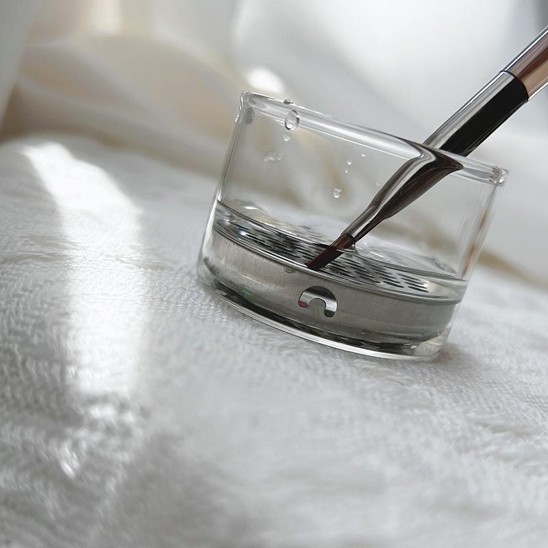 Glass Powder Liquid Blending Wash Pen Nail Cup Liquid Blending  Cup Nail Tools With Cover Stainless Steel Mesh