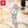 OLEVS 5887 Original Quartz Watches For Women Fashion Full Diamond Elegant Ladies Bracelet Wristwatches Waterproof Dress Watches