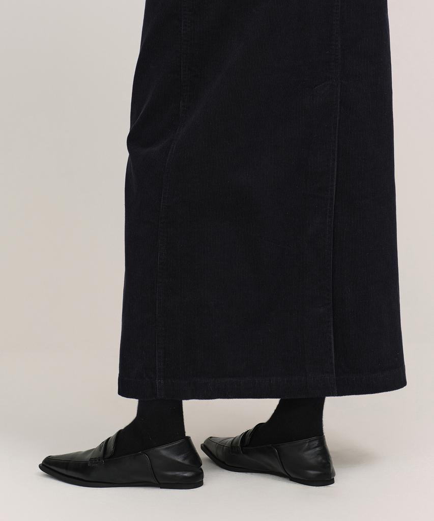 Musinsa Standard Woman 11W Corduroy Maxi Skirt [Black]