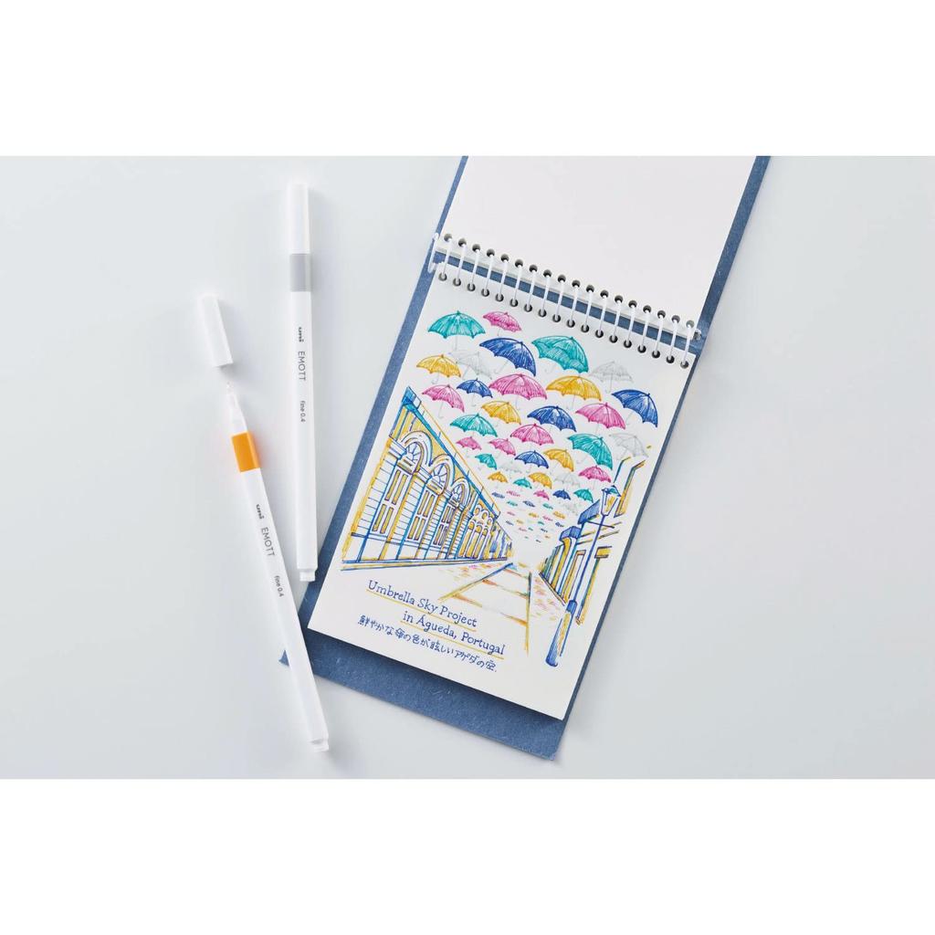 Mitsubishi Pencil EMOTT 5 12 Virtual Water-Based Pen, Colors, No. Color, PEMSY5C.NO12