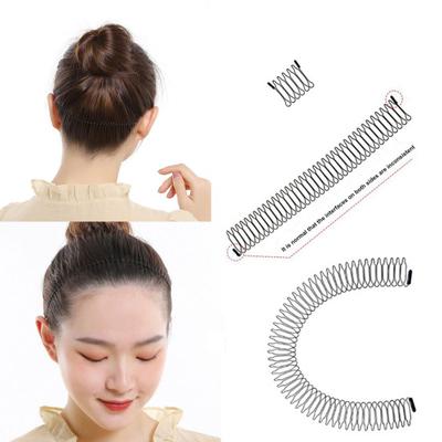 Bandeau invisible pour femme - Haute élasticité - Flexible - Couleur unie - Antidérapant - Organisation des cheveux courts - Cerceau léger - Outil de coiffure léger