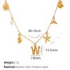 New Arrival Gold Boho Ocean Conch Starfish Shell Charm Necklace Stainless Steel A-Z Alphabet Initial Letter Beach Necklace Women