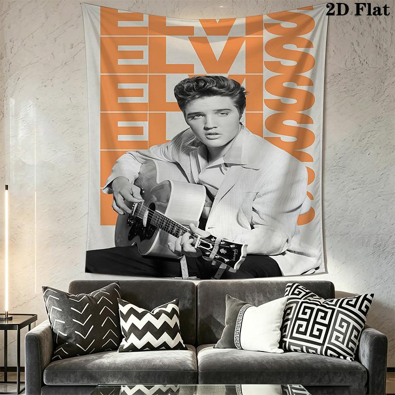 Elvis Presley Vintage Poster Print Tapestry Wallmounted Background Cloth Atmospheric Background Cloth Gift Work Of Art