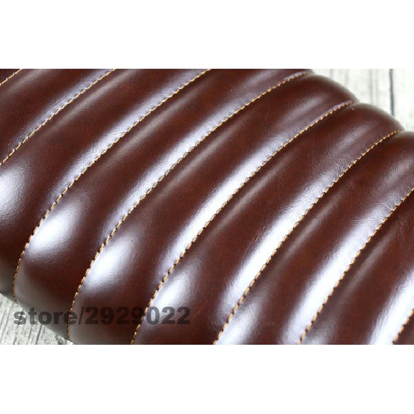 64cm University Retro Motorcycle Waterproof Leather Cafe Racer Vintage Gel Flat Cushion Seat Saddle