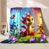 1PC Fairy Tale World Dragon Patterns Blanket Warm Soft for Sofa Bed Home Travel Camping Blanket All Seasons Luxury Gifts