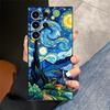 Case for Samsung Galaxy S25 Edge S23 Ultra S21 FE S20 S24 Plus Black Soft Phone Cover Oil Painting Art