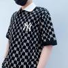 MLB Base Logo Polo Shirts Men's Black Moderate 3LPQM1023-50BKS