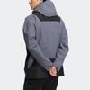 Adidas Color Block Hooded Outdoor Sports Casual Warm Two-Piece Jacket Unisex jackets Gray HN2025