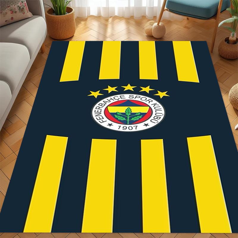 Eredità Fenerbahçe: Tappetini per pavimenti con stampa a motivi del 1907 Zerbino Cuscino per sedia da ufficio per stanza